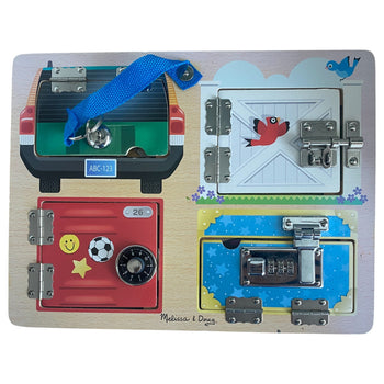 Melissa and Doug Wooden Lock and Locksmith Board Puzzle