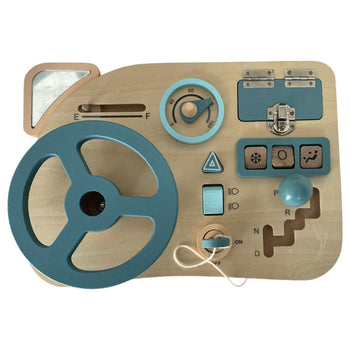 Montessori Toy Steering Wheel Busy Board Wooden Sensory Activity Board