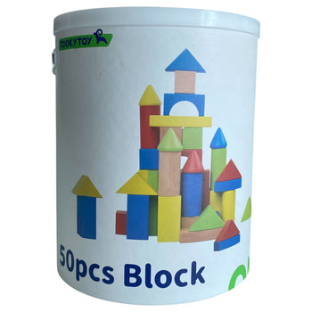 TookyToy Wooden Blocks Puzzle-50 Pcs