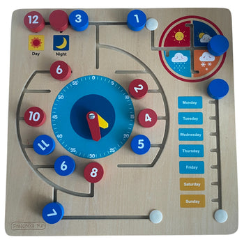 Wooden Toys Educational Board Time Puzzle