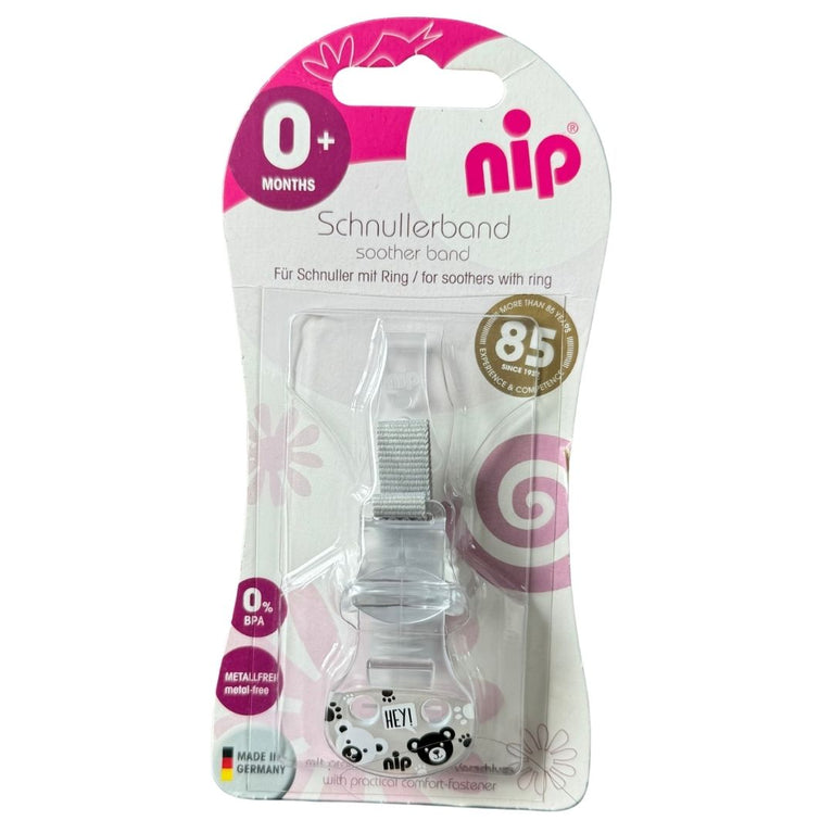 NIP Soother Band With Hook - Grey