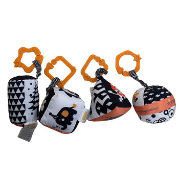 Tumama Hanging High Contrast Rattle Set for Newborns (4 Pack)