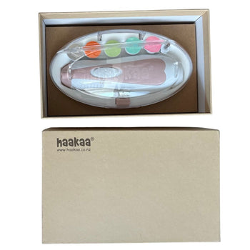 Haakaa Baby Nail Trimmer Electric Safe Clippers File Kit Manicure Set- Pink