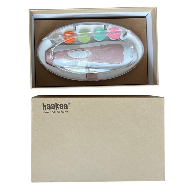 Haakaa Baby Nail Trimmer Electric Safe Clippers File Kit Manicure Set- Pink