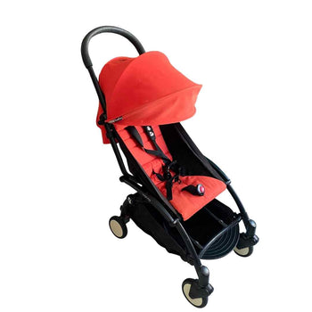 Babyzen YOYO+ Complete Stroller Set With Black Frame & 6m+ Red Color Pack