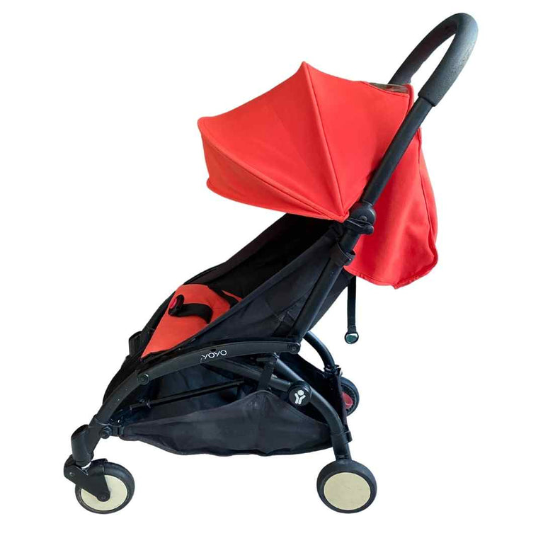 Babyzen YOYO+ Complete Stroller Set With Black Frame & 6m+ Red Color Pack