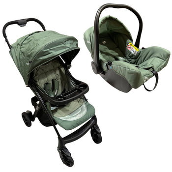 Joie Muze LX 2-Piece Travel System Stroller with Sun Canopy plus Car Seat - Laurel