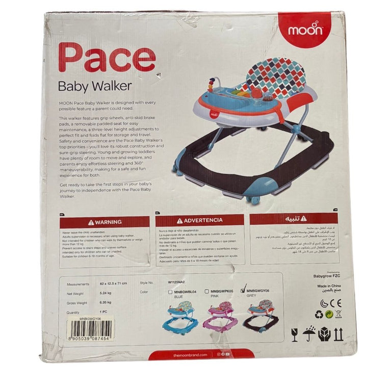 Moon Pace Baby/Child Walker with Music & Toys - Grey