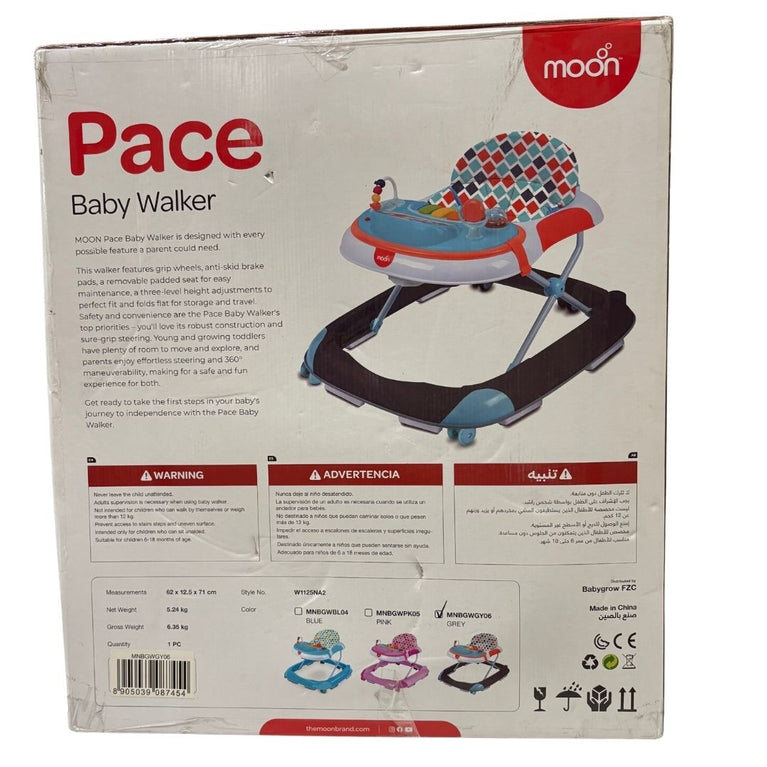 Moon Pace Baby/Child Walker with Music & Toys - Grey