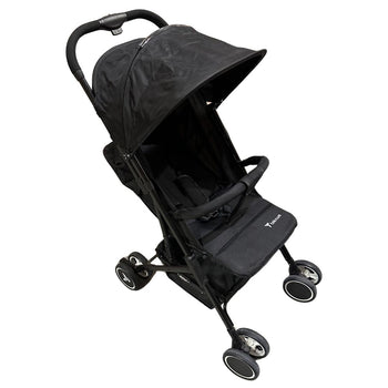 Teknum Travel Cabin Stroller with Extra Wide Canopy - Black
