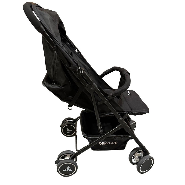 Teknum Travel Cabin Stroller with Extra Wide Canopy - Black