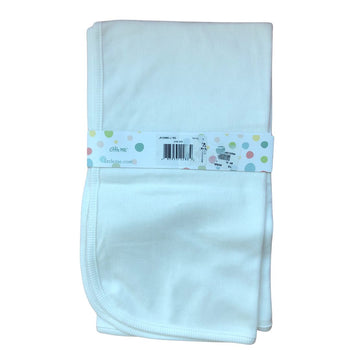 Little Me Solid Rib Tag Along Blanket - White Giraffe