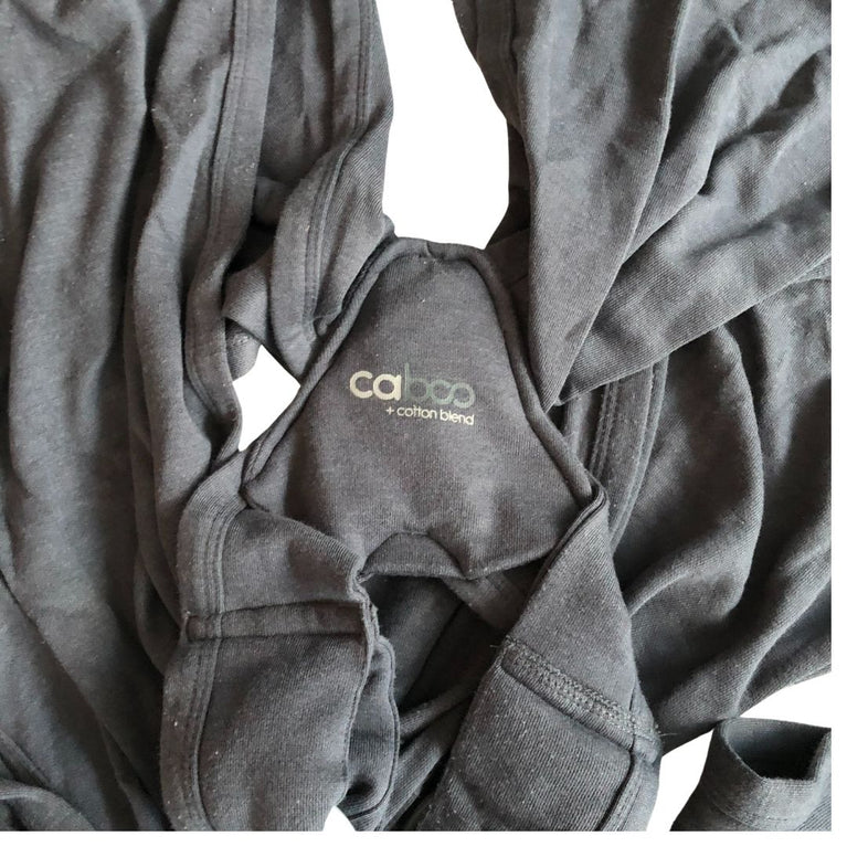 Caboo Close Organic Cotton Baby Carrier - Charcoal Grey