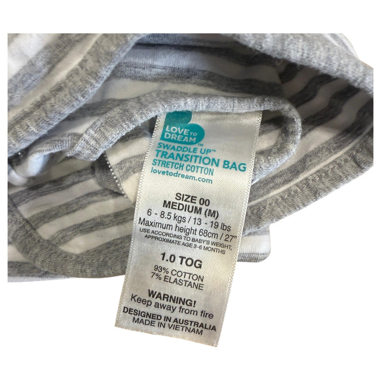 Love to Dream Swaddle Up Transitional Bag Original - (Medium 1.0 TOG) - Grey