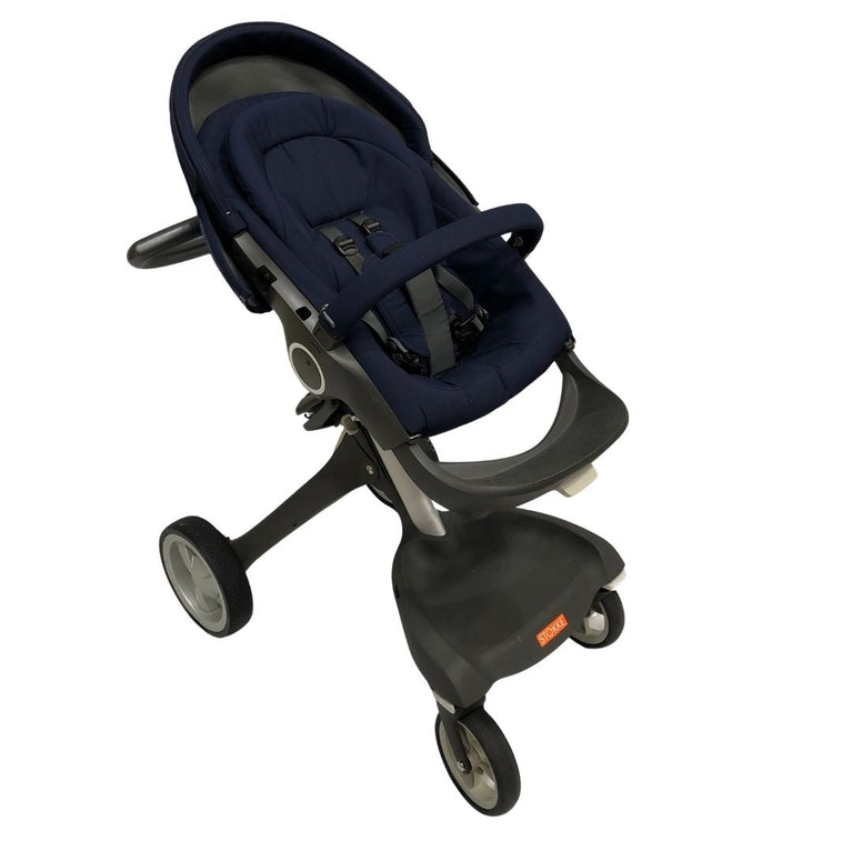 Stokke Xplory Travel System Bundle (Stroller+Bassinet+Car Seat+Carry Bags)- Navy Blue (2016)