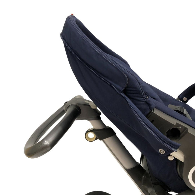Stokke Xplory Travel System Bundle (Stroller+Bassinet+Car Seat+Carry Bags)- Navy Blue (2016)