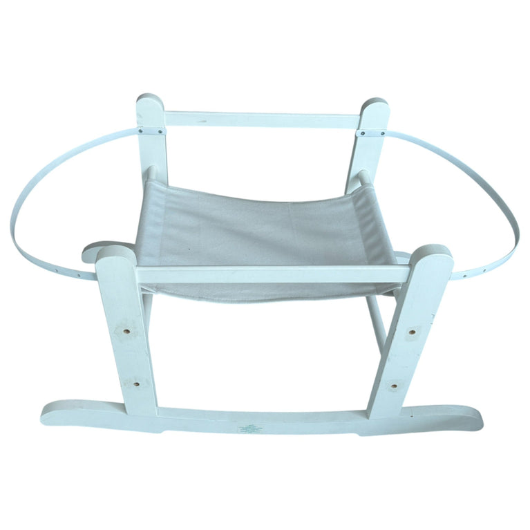 Kinder Valley Pram Moses Basket with Stand - White Waffle