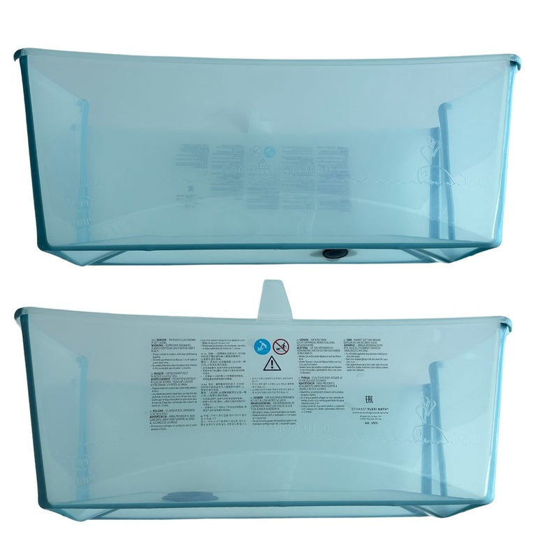 Stokke Flexi Bath Tub + Newborn Support Bundle - Clear Green