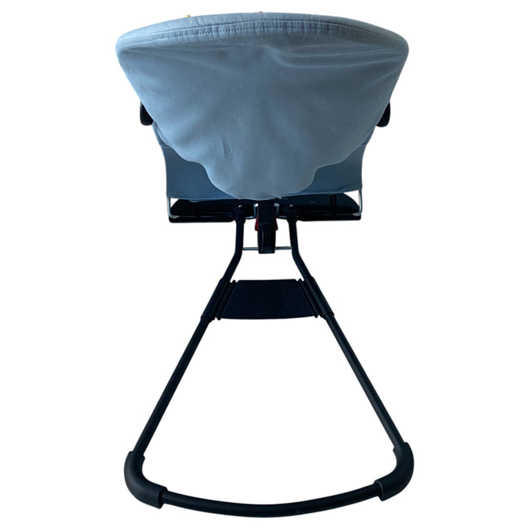 BabyBjörn Bouncer Bliss Blue Grey + Wooden Toy for Bouncer