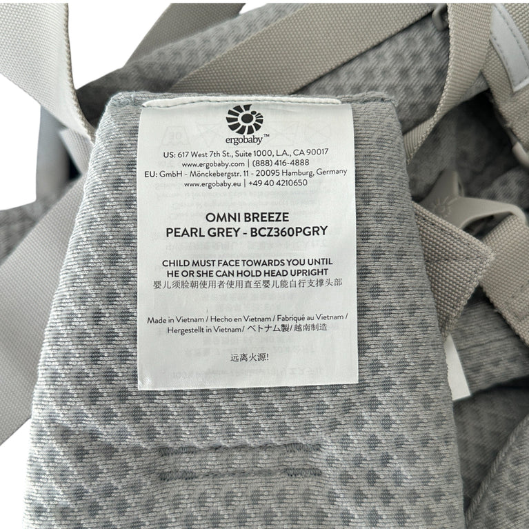 Ergobaby Omni Breeze Baby Carrier - Pearl Grey