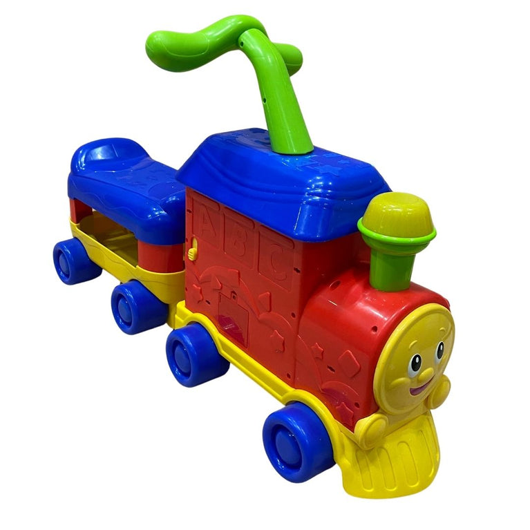 Winfun 2-in-1 Walker Ride-On and Push Walker Learning Train - Blue