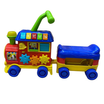 Winfun 2-in-1 Walker Ride-On and Push Walker Learning Train - Blue