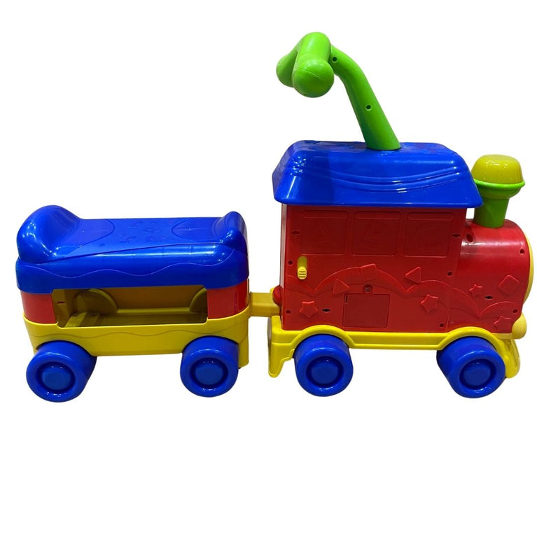 Winfun 2-in-1 Walker Ride-On and Push Walker Learning Train - Blue