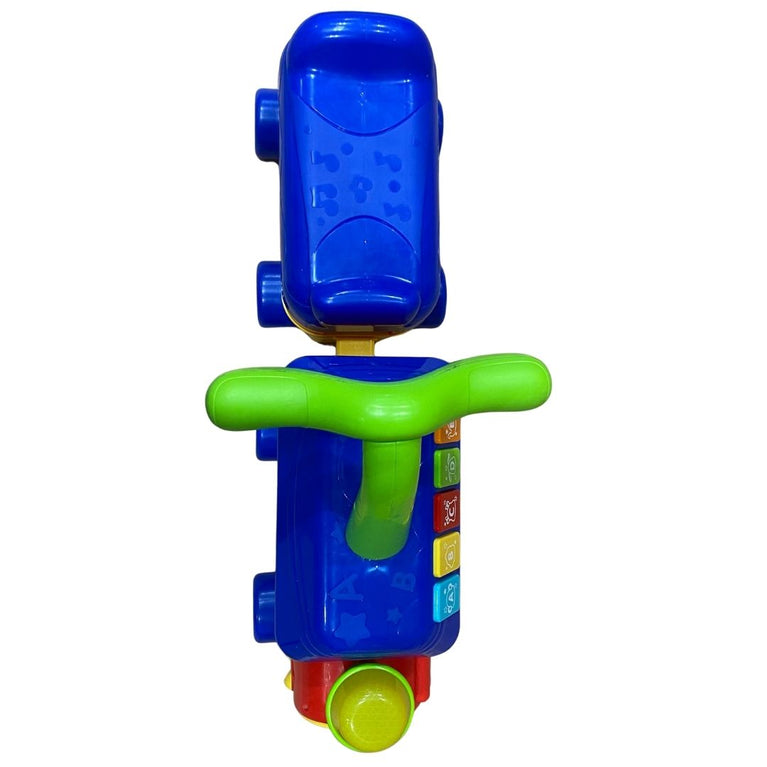 Winfun 2-in-1 Walker Ride-On and Push Walker Learning Train - Blue