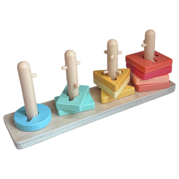 Happy Arts & Crafts Wooden Geometric Shapes Puzzle