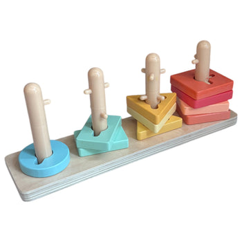 Happy Arts & Crafts Wooden Geometric Shapes Puzzle