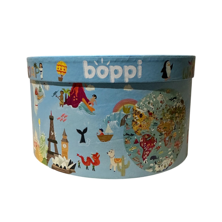 Boppi 150 Piece Round Jigsaw Puzzle - World Map
