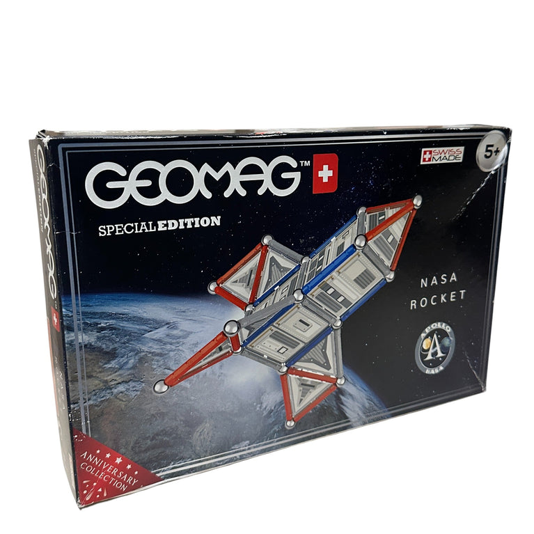 Geomag 810 NASA Special Edition Razzo, Multicolour (Black/Grey/Red) - Pack of 84