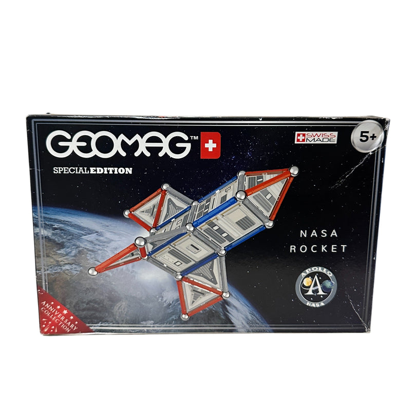 Geomag 810 NASA Special Edition Razzo, Multicolour (Black/Grey/Red) - Pack of 84