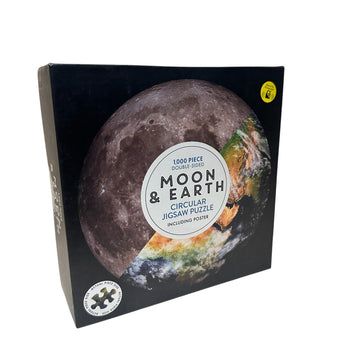 Moon & Earth Circular Jigsaw Puzzle 1000 pcs double sided