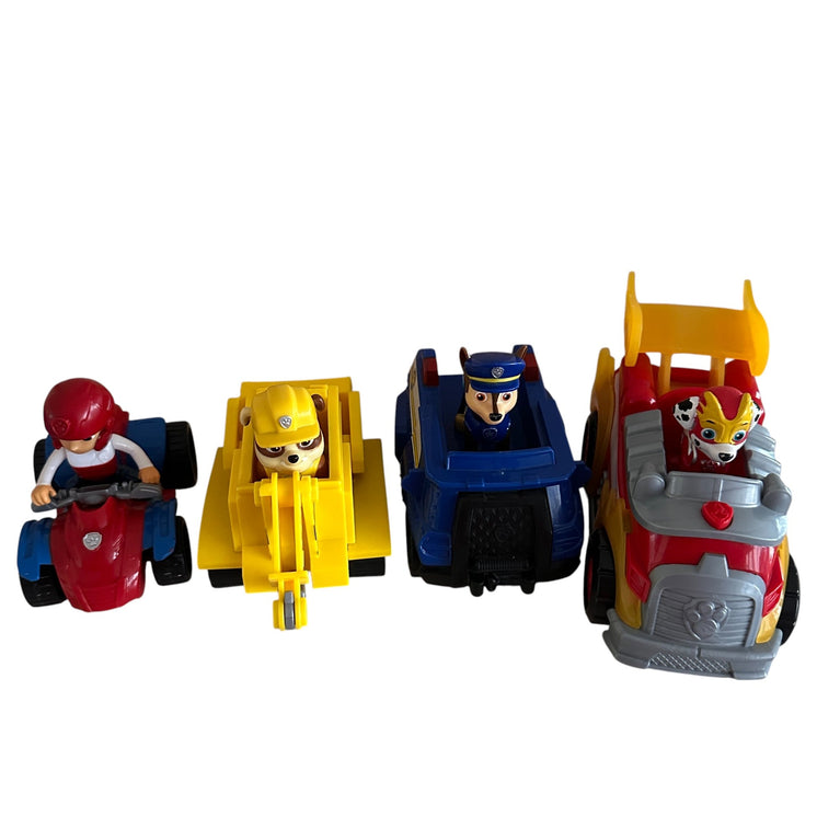 Paw Patrol Cars with Toy Figures - Set of 7
