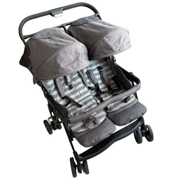 Joie Aire Black Twin Baby Stroller with Multi-Position Recline