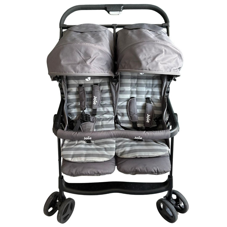 Joie Aire Black Twin Baby Stroller with Multi-Position Recline