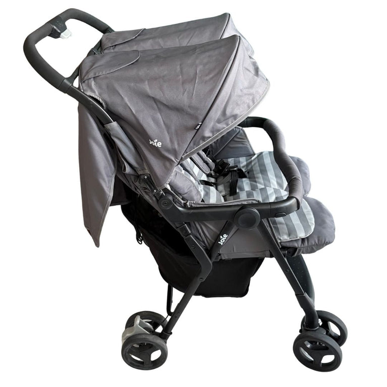 Joie Aire Black Twin Baby Stroller with Multi-Position Recline