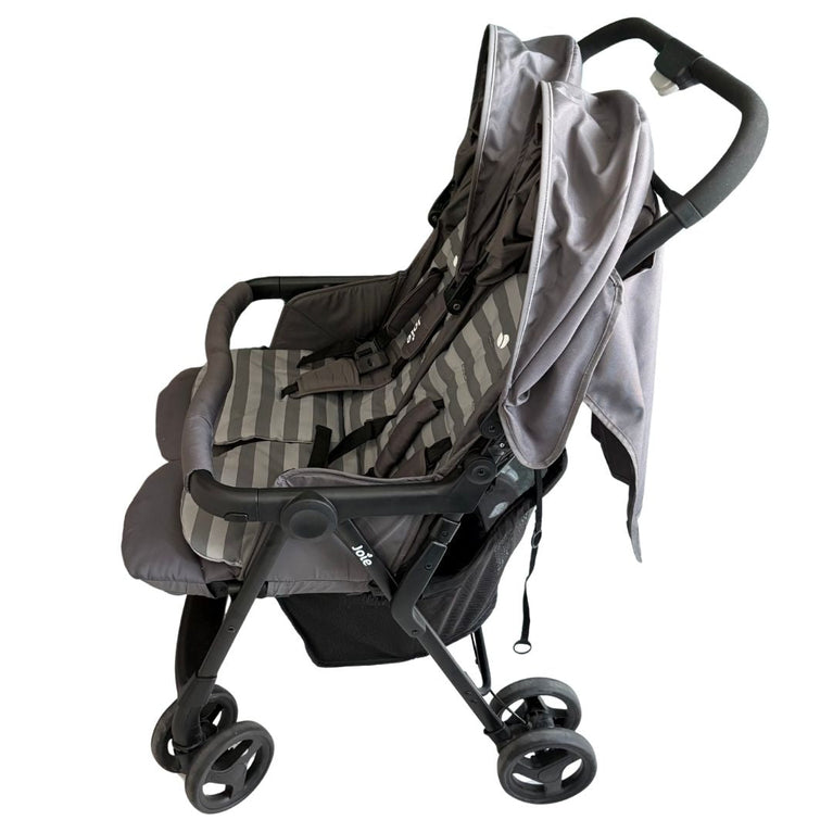 Joie Aire Black Twin Baby Stroller with Multi-Position Recline
