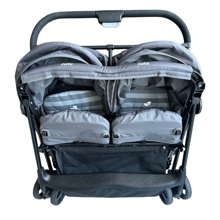 Joie Aire Black Twin Baby Stroller with Multi-Position Recline