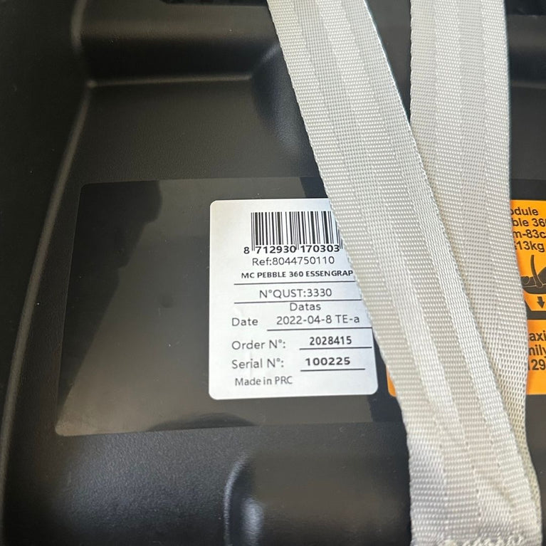 Maxi-Cosi Pebble 360 Car Seat - Essential Graphite