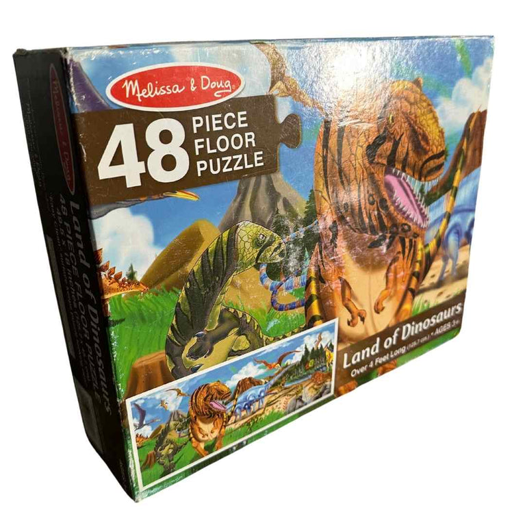 Melissa-&-Doug-Land-of-Dinosaurs-Floor-Puzzle-(48-pcs,-4-feet-long)-1