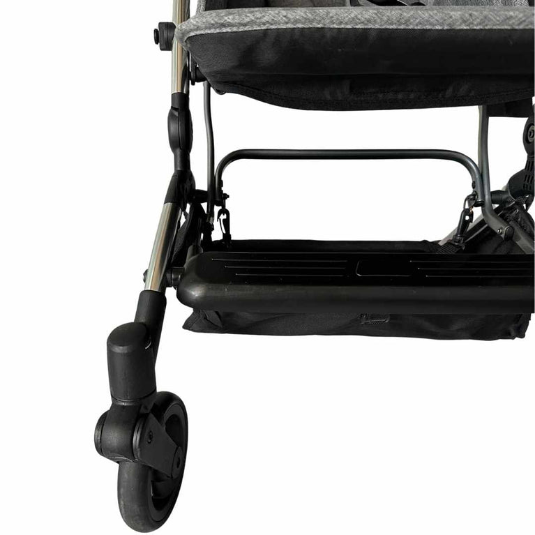 Youbi-Toddler-German-Travel-Light-Stroller-Grey-with-New-Born-Attachment-12