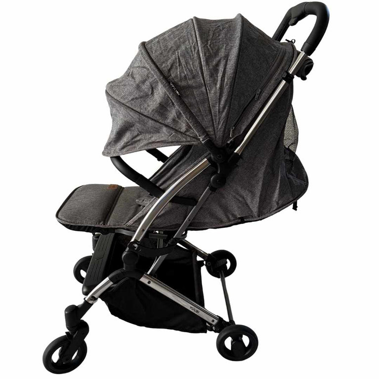 Youbi-Toddler-German-Travel-Light-Stroller-Grey-with-New-Born-Attachment-14