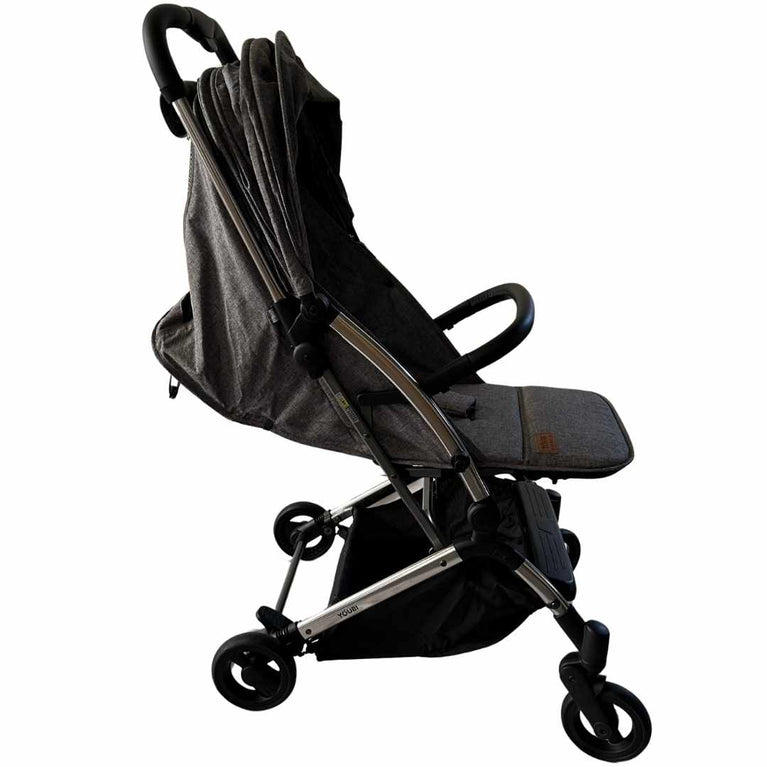 Youbi-Toddler-German-Travel-Light-Stroller-Grey-with-New-Born-Attachment-17