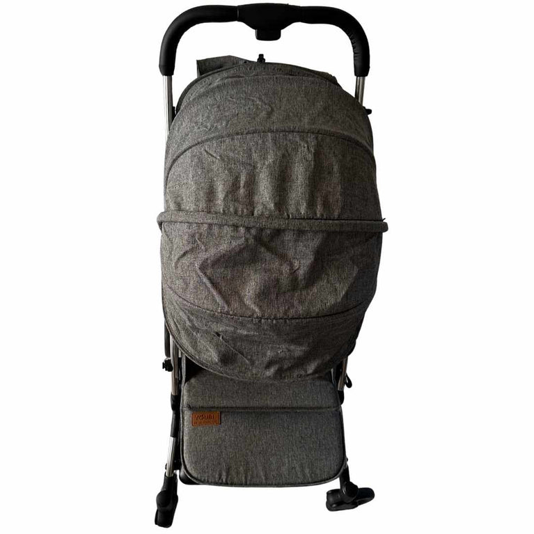 Youbi-Toddler-German-Travel-Light-Stroller-Grey-with-New-Born-Attachment-27
