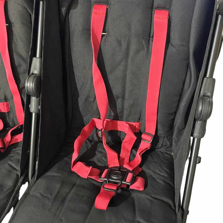Maclaren-T-01-Twin-Stroller-Black-Redstone-5