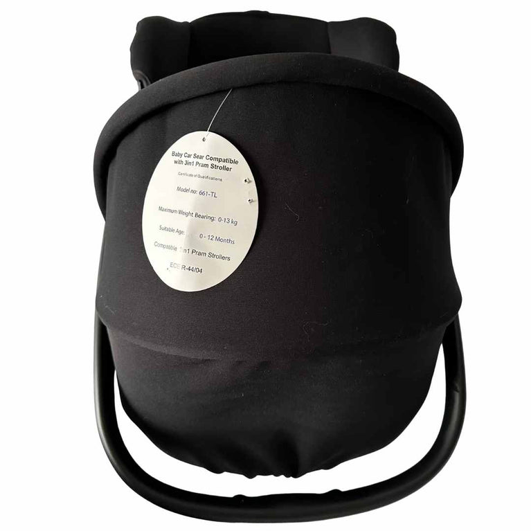 Teknum-3-in-1-Pram-Stroller-+-Bassinet-+-Infant-Car-Seat-Black-44
