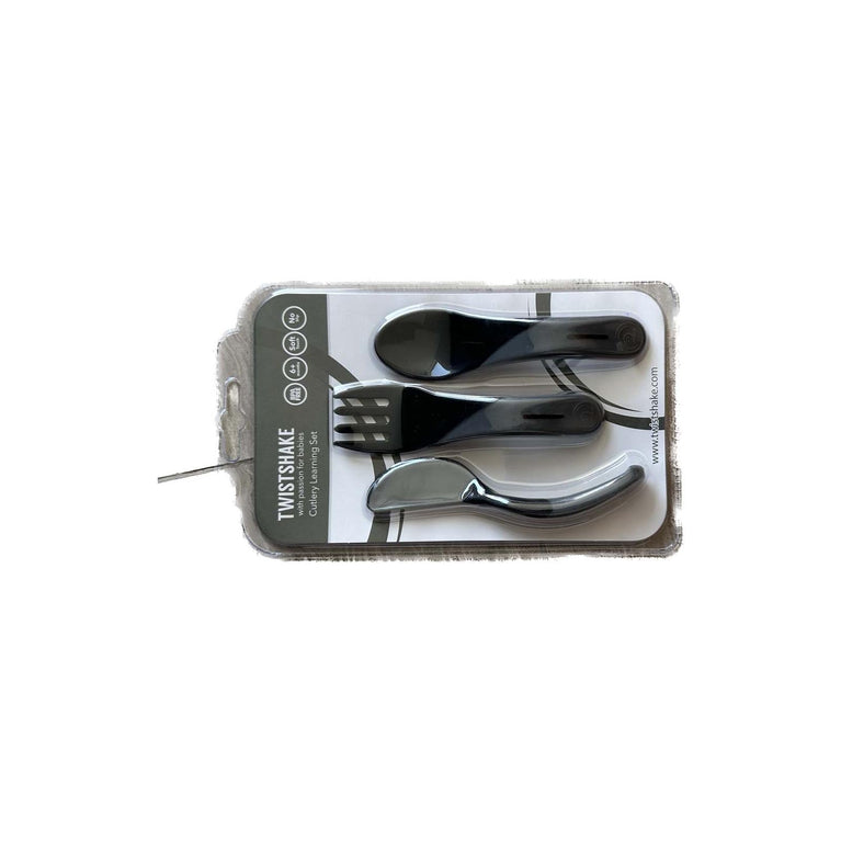 Twistshake-Infant-Cutlery-Learning-Set-for-Self-feeding-(Tray,-Plate-Cutlery-Set)-Grey-Image 5