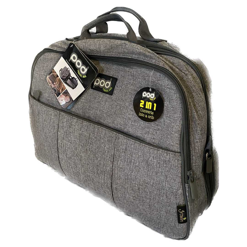 Bizzi-Growin-POD-Travel-Crib-converting-to-Changing-/-Diaper-Bag-Grey-6